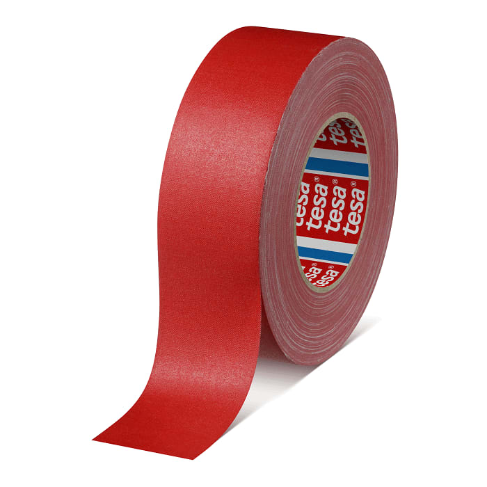 Tesa 4671 Red Acrylic Coated Gaffa Duct Tape, 50mm x 50m, 0.28mm Thick