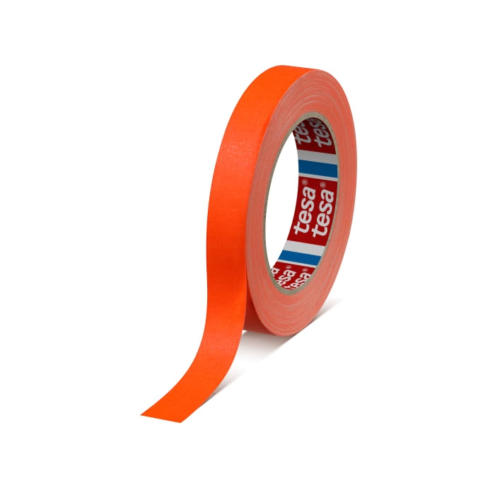Tesa 4671 Orange Acrylic Coated Gaffa Duct Tape, 19mm x 25m, 0.28mm Thick