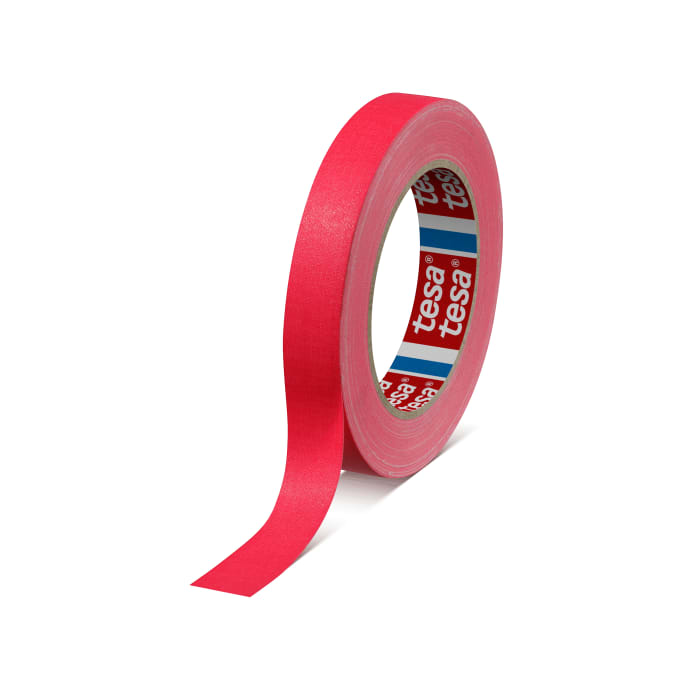 Tesa 4671 Pink Acrylic Coated Gaffa Duct Tape, 19mm x 25m, 0.28mm Thick