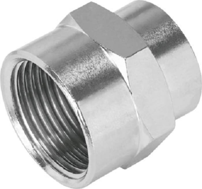 Festo NPFC Series Straight Fitting, G 1/8 Female to G 1/8, Threaded Connection Style, 8030291