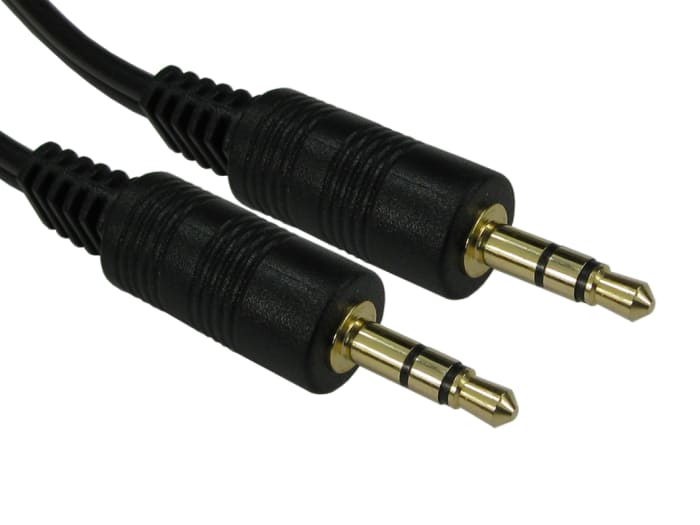Cable auxiliar Conector jack estéreo de 3,5 mm a Conector jack estéreo de 3,5 mm, 500mm