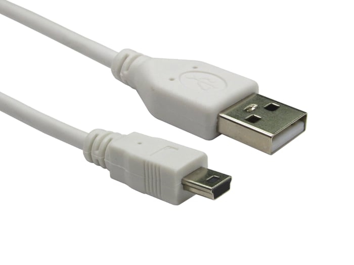 Cable USB 2.0 RS PRO, con A. USB A Macho, con B. USB A Macho, long. 3m, color Blanco