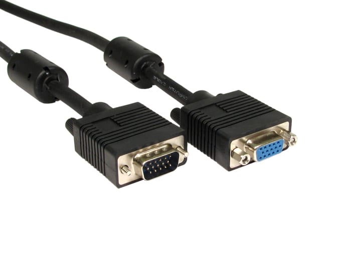 RS PRO Male VGA to Female VGA Cable, 5m