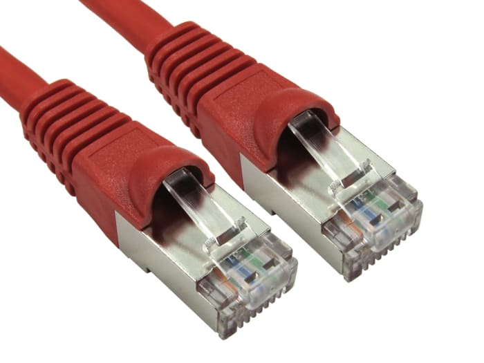 RS PRO, 3 m Cat6a Ethernet Cable, Red RJ45, Straight to Male Straight Male, Shielded Low Smoke Zero Halogen Sheath
