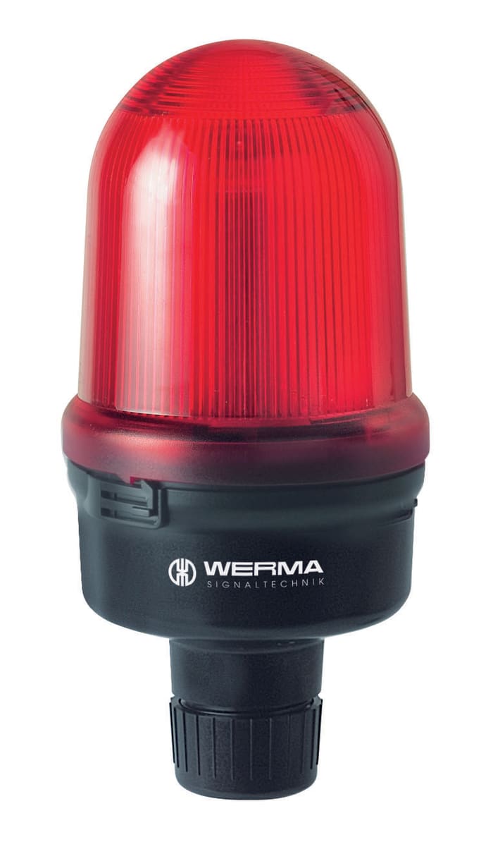Werma 829 Series Red Continuous lighting Beacon, 230 V, Tube Mounting, LED Bulb