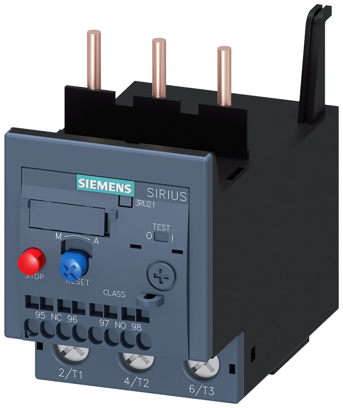Relé teplotního přetížení, řada: SIRIUS 3RU2 1NC/1NO a hodnotami FLC motoru 12,5 A, rozsah: SIRIUS
