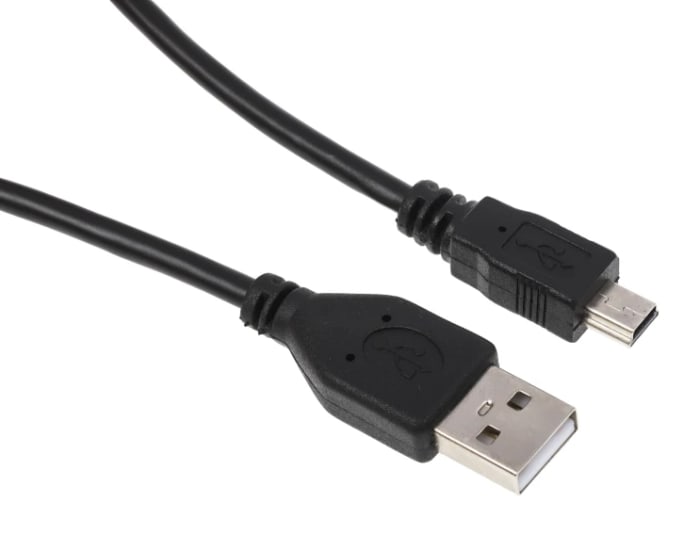 RS PRO USB 2.0, Male USB A to Male Mini USB B, 500mm