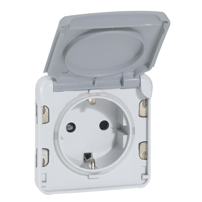 Legrand Grey Plug Socket, 2 Poles, 16A, NF Socket