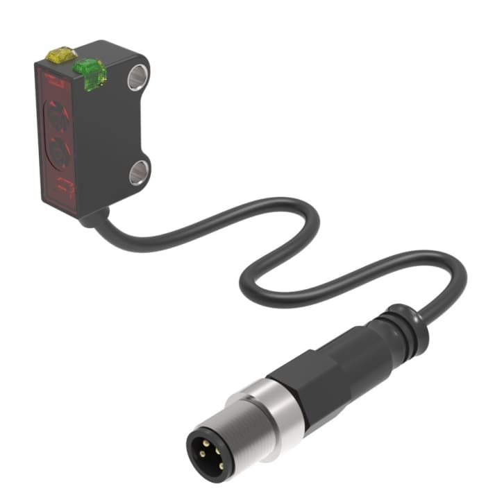 RS PRO Retroreflective Photoelectric Sensor, Cylindrical Sensor, 10 cm Detection Range