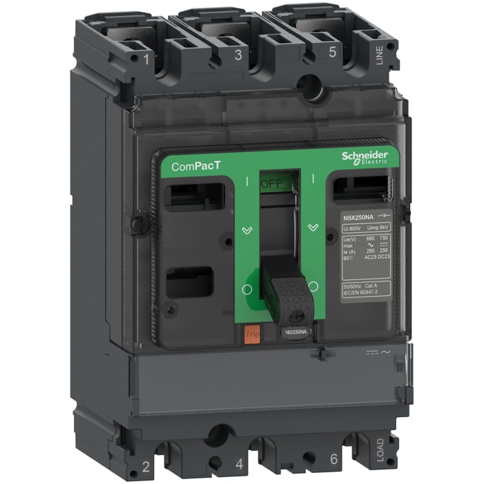 Schneider Electric Fuse Switch Disconnector, 3 Pole, 250A Max Current, 250A Fuse Current