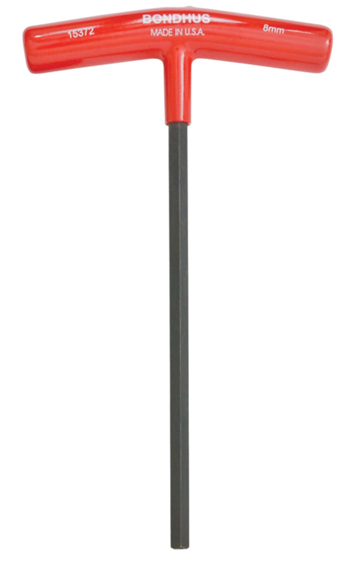 Bondhus Sechskant-T-Griff Mit ProGuard-Finish | 8 Mm Größe, 229 Mm Länge | 2 Stück Im Set
