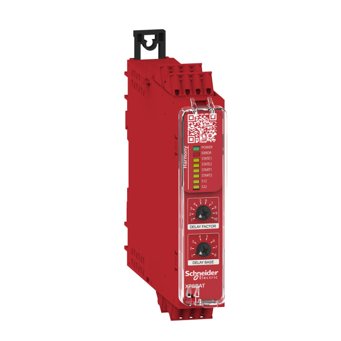 Schneider Electric XPSBAT Series Safety Module, 2 Safety Inputs, 3 Safety Outputs, 4 → 24 V