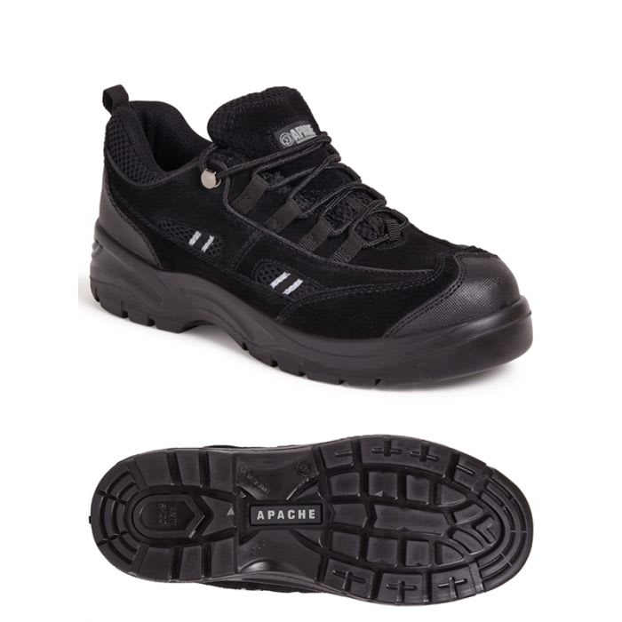 Sterling Safety Wear Unisex Black Toe Capped Safety Trainers, UK 10