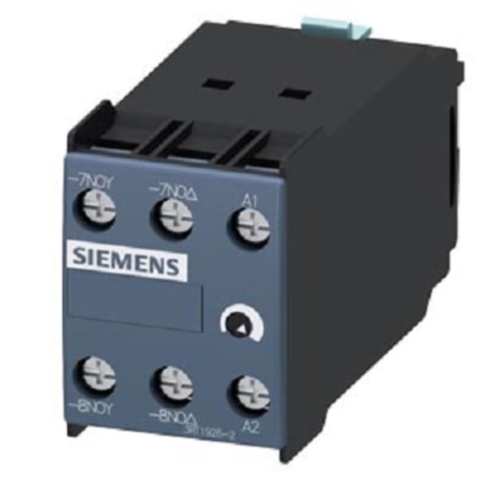 Siemens Auxiliary Switch Block, 2 Contact, 2 NO, DIN, SIRIUS 3RT19262