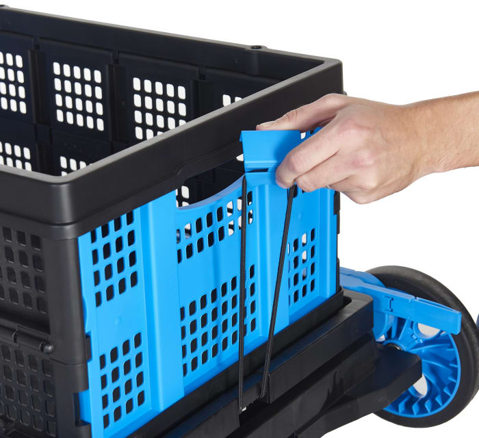 Foldable plastic trolley top