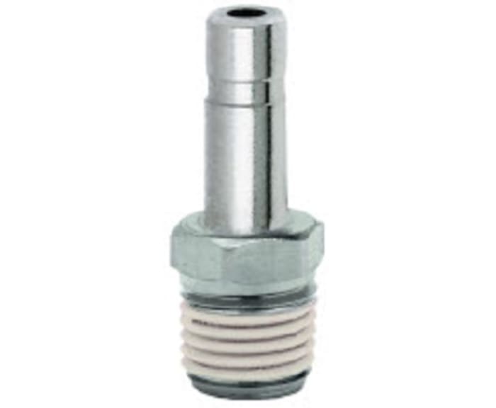Norgren PNEUFIT 10 Series Straight Threaded Adaptor, R 1/8 Male to Push In 6 mm, Threaded-to-Tube Connection Style,