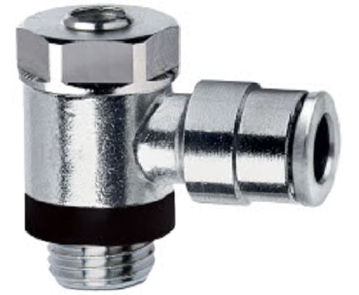 Norgren PNEUFIT 10 Series Straight Threaded Adaptor, G 1/4 Male to Push In 6 mm, Threaded Connection Style