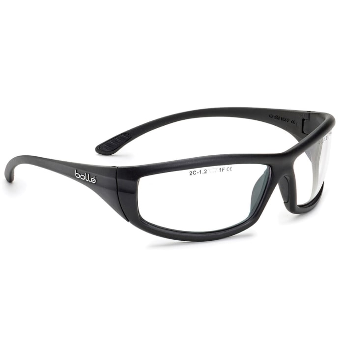 Bolle Safety SOLIS Safety Glasses, Anti-Fog, Anti-Mist, Scratch Resistant, Smoked, Black Polycarbonate Lens, Nylon