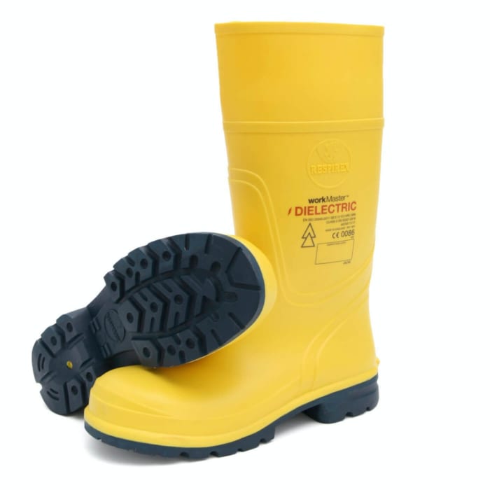 RESPIREX DIELECTRIC CLASS 2 Yellow Steel Toe Capped Men's Safety Boots, UK 11, EU 45