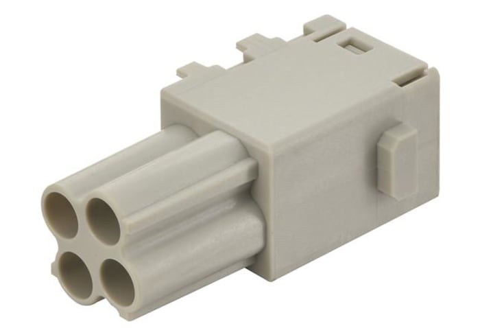 HARTING Crimp Connector Cube, 4 Way, 16A, Female, Han-Modular, Han-Domino, Cable Mount, 400 V
