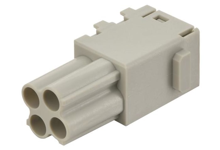 HARTING Crimp Connector Cube, 4 Way, 16A, Female, Han-Modular, Han-Domino, Cable Mount, 400 V