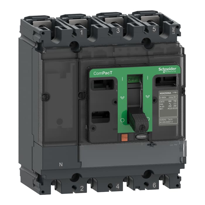 Schneider Electric Switch Disconnector, 4 Pole, 250A Max Current, 250A Fuse Current
