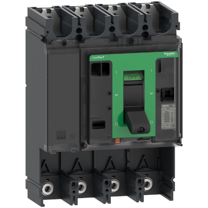 Schneider Electric, ComPact, ComPacT NSX Molded Case Circuit Breaker 4-Pole 630A, Breaking Capacity 150 kA