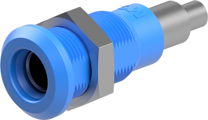 Staubli Blue Socket Test Socket, Solder Termination, 25A, 30V ac, Nickel Plating