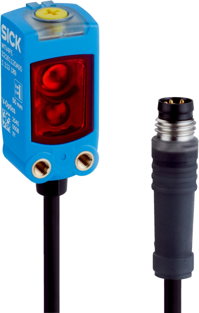 SICK Background Suppression Photoelectric Sensor, Miniature Sensor, 50 mm Detection Range
