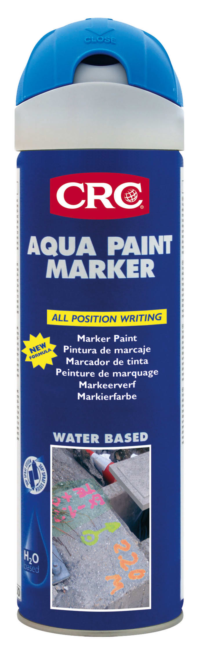 30013 CRC, CRC Blue Paint Pen & Marker for use with Cardboard, Glass,  Metal, Paper, Plastic, Rubber, Textiles, Tile, Wood, 261-4448