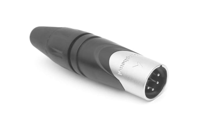 Amphenol Industrial-Connecteur XLR Mâle Droit 4 voies Montage sur câble, placage Argent