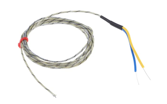 RS PRO Type Type J Exposed Junction Thermocouple 2 m Length, 1 mm Diameter, 60 °C → 350 °C Max