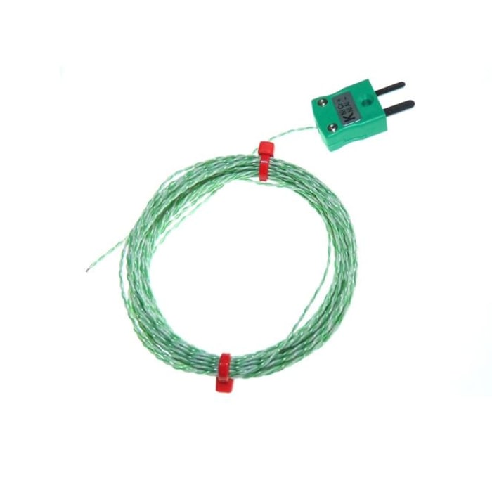 RS PRO Type K Exposed Junction Thermocouple 2 m Length, 1 mm Diameter, -75 °C → 250 °C Max