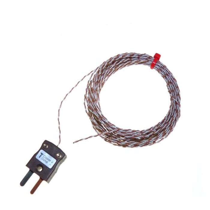 RS PRO Type T Exposed Junction Thermocouple 1m Length, 1/0.315mm Diameter, -75°C → +250°C