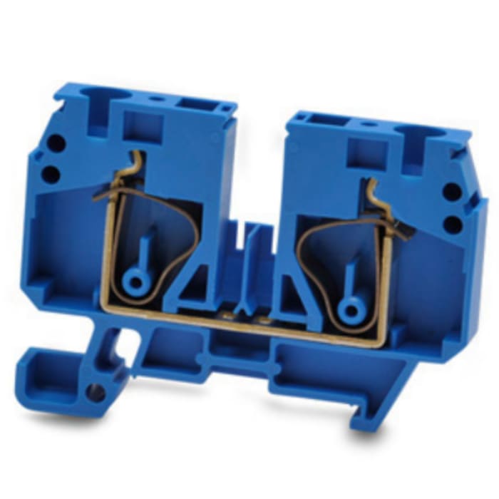 RS PRO | RS PRO Feed Through Terminal Block Blue, 6mm², 1-Level, Spring ...