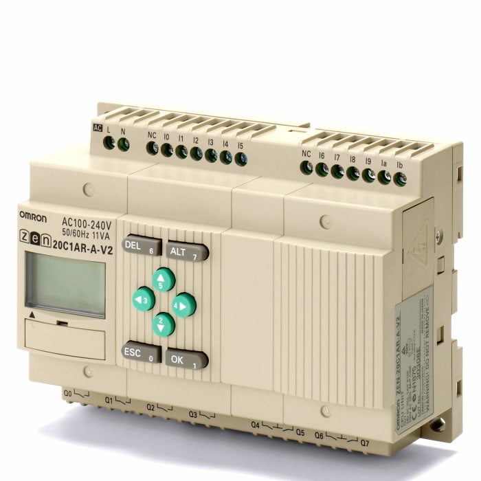 Relé de control Omron ZEN, 6 entradas tipo Digital, 4 salidas tipo Relé