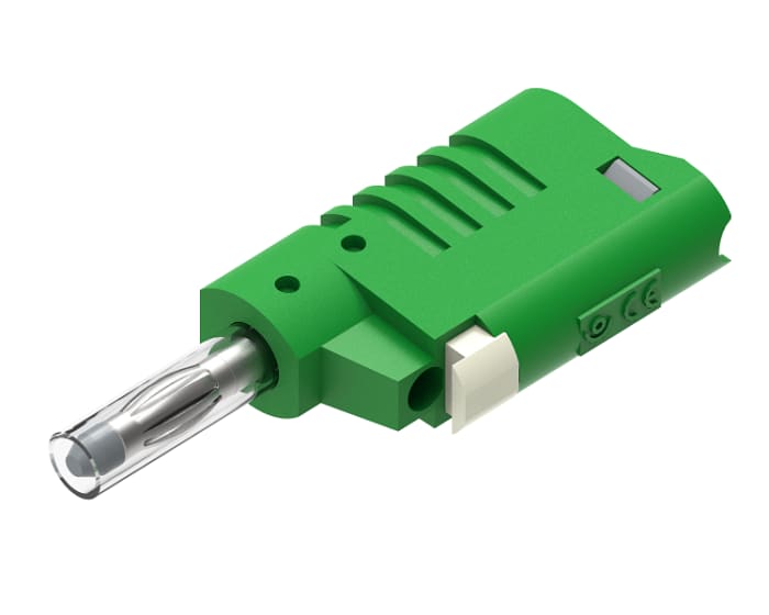 Electro PJP 1089-CD1-V Spina A Banana Dritta 4mm – Verde, Connettore Singolo Robusto Per Misurazioni E Test