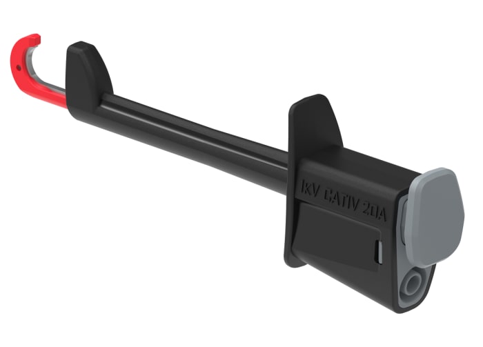 Electro PJP Black Hook Clip, 4 mm Tip, 1 kV, 20A, 4 mm Socket