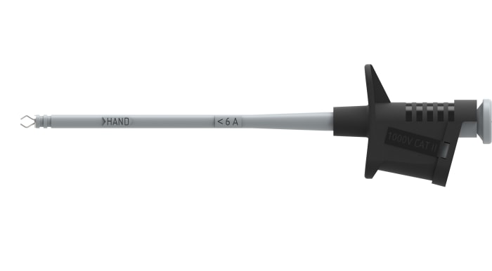Samosvorná svorka, Steel, velikost zásuvky: 4mm, Černá, 1kV, 6A, materiál kontaktu: Ocel