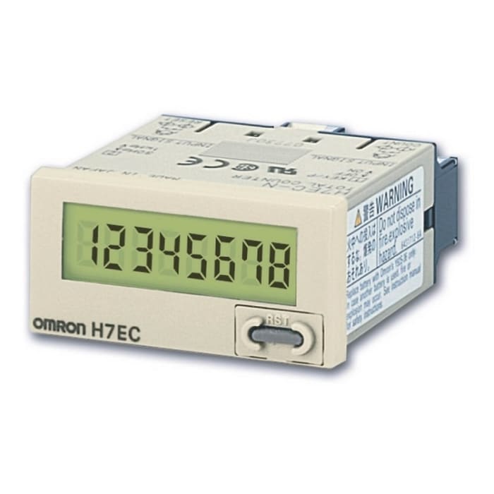 Omron H7EC Counter, Totaliser, 8 Digit LCD, 1kHz