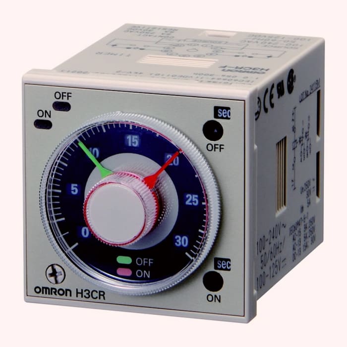Omron Plug In Timer Relay, 100-240/100-125V ac/dc, 11-Contact, 0.05 → 1080000s, DPDT