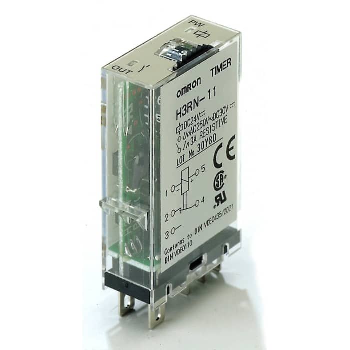 Omron Plug In Timer Relay, 24V ac, 2-Contact, 0.1 → 600s, SPDT