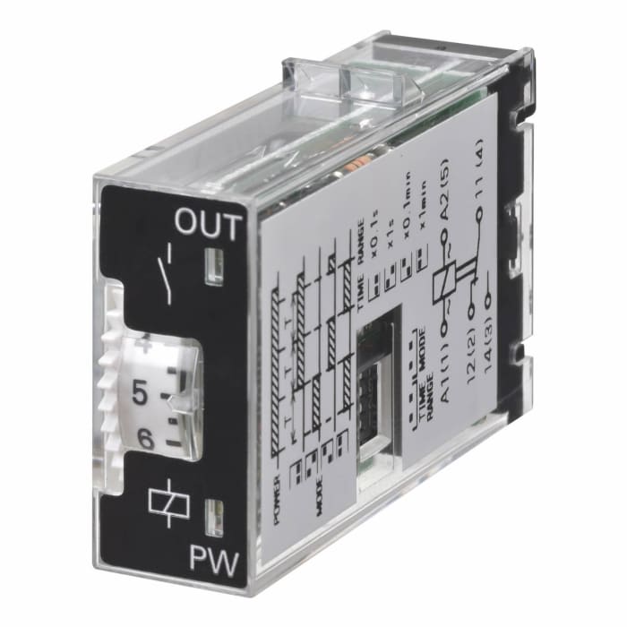 Omron Plug In Timer Relay, 24V dc, 2-Contact, 0.1 → 600s, SPDT