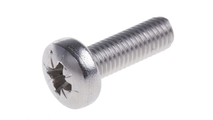 RS PRO Pozidriv Pan Stainless Steel Machine Screw 16 mm M5