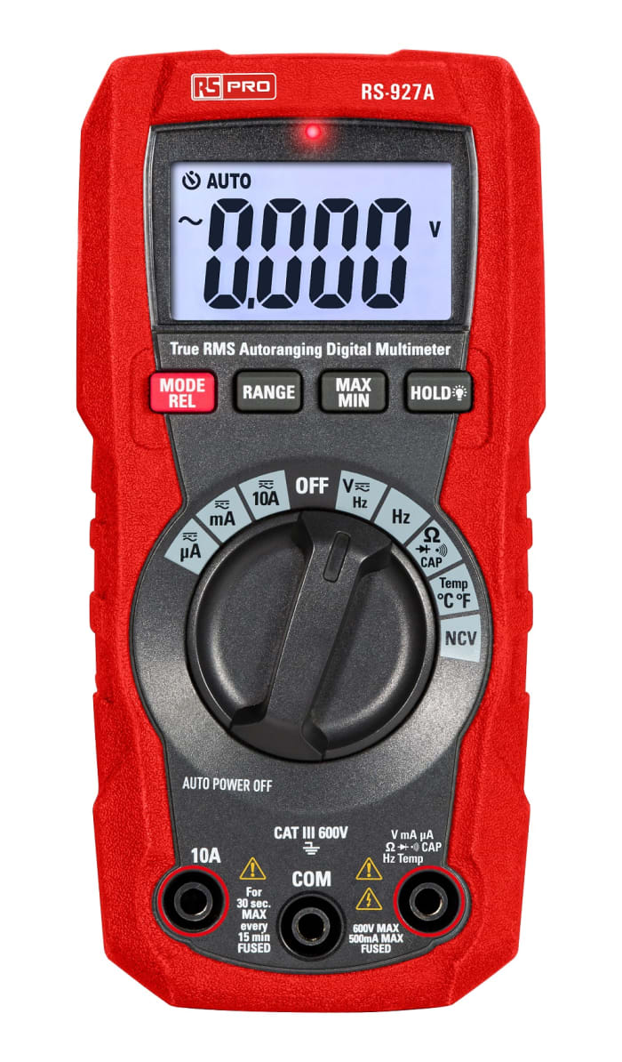 Multimètre numérique RS-927A RS PRO Portable, 600V c.a. 10A c.a.