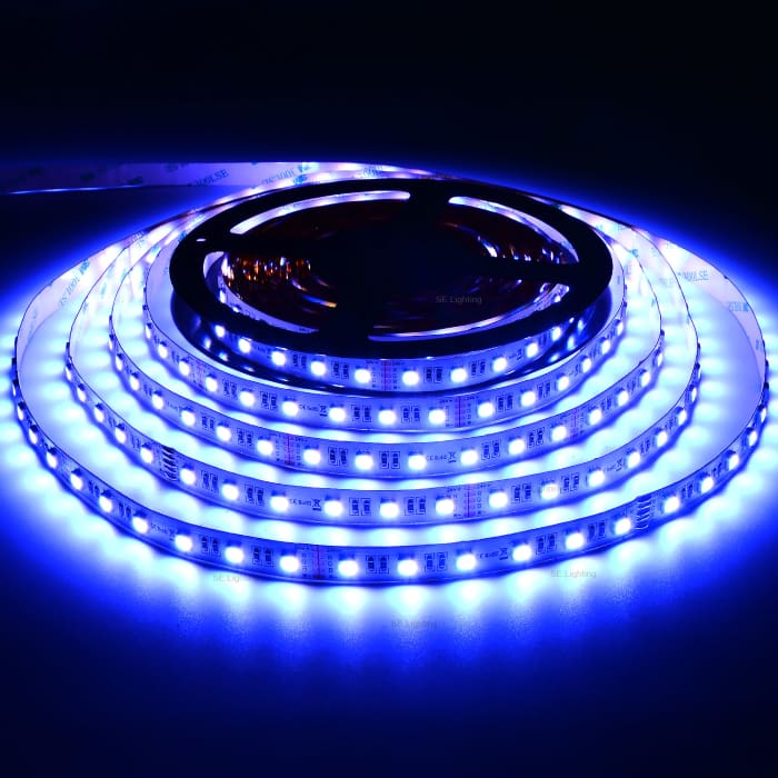 RS PRO 12V Blue LED Strip Light, 5m Length