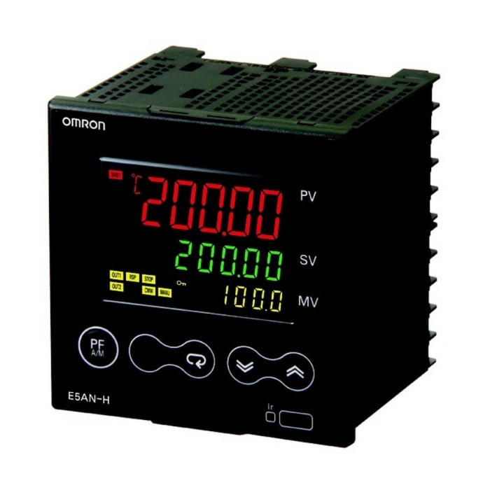 Omron E5AN Panel Mount Controller, 96 x 96 x 78mm 3 dedicated Input, 3 dedicated Output Auxiliary Relay, 100 → 240 V ac