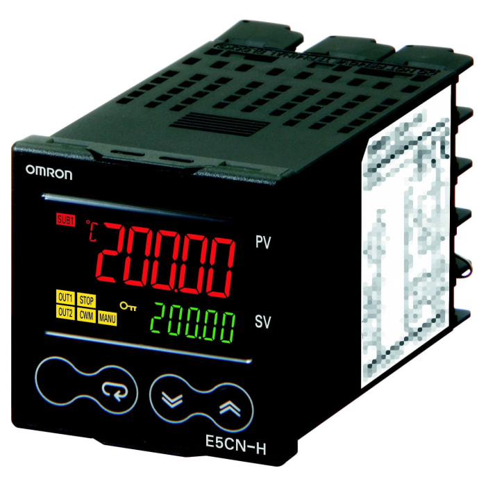 Omron E5CN Panel Mount Controller, 48 x 48mm 2 Input, 3 Output Relay, 24 V ac/dc Supply Voltage ON/OFF, PID, 2-PID