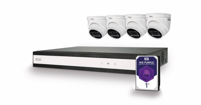 Caméra de surveillance ABUS Security-Center TVVR33842D 1 x RJ-45 10/100, Interface Ethernet autoadaptative 4 voies