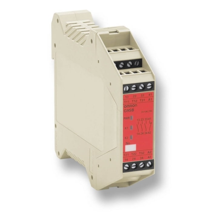 Relais de sécurité Omron G9SB, 24V c.a. / V c.c., 2 canaux, 3 contacts de sécurité